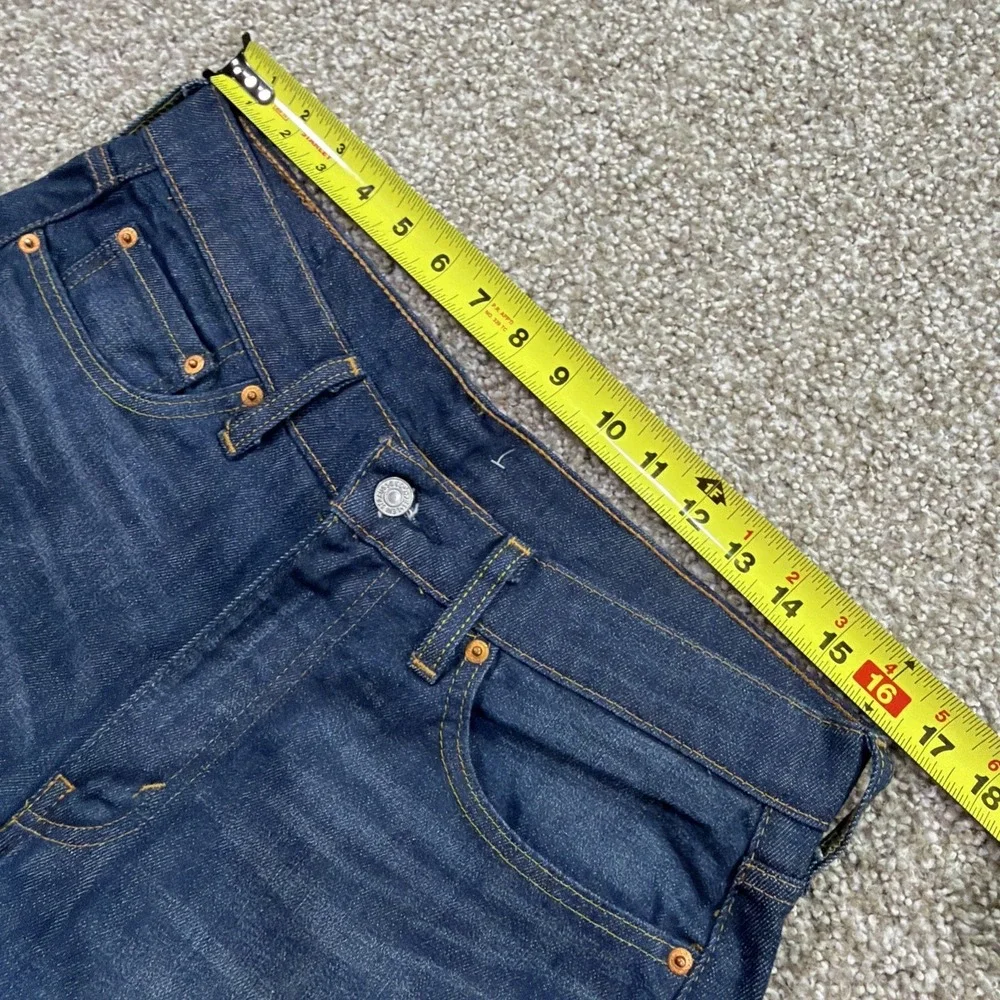 Levi 514 Premium Dark Wash Jeans Straight Fit 33X30 Whiskering Faded